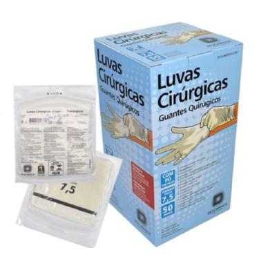 Imagem de Luva cirurgica 7,5 com pó descarpack caixa com 50 pares