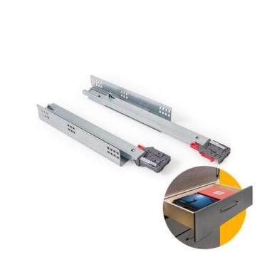 Imagem de Corrediça Trilho Telescópico Oculta One-touch Et 500 Mm 35 Kg - Fgvtn,