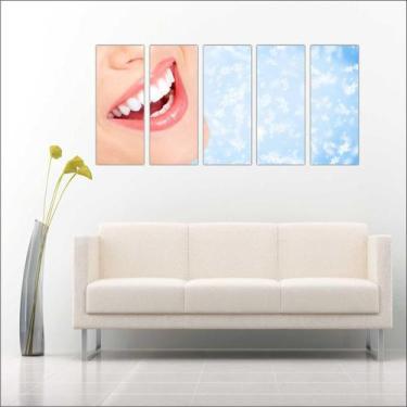 Imagem de Quadro Decorativo Consultórios Odontológicos Dentista 5 Peças GG1 - Vi