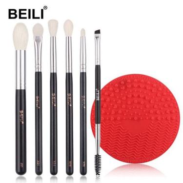 Imagem de Kit Pincéis De Maquiagem Profissional 6 PÇS Para Sobrancelha Cílios - 