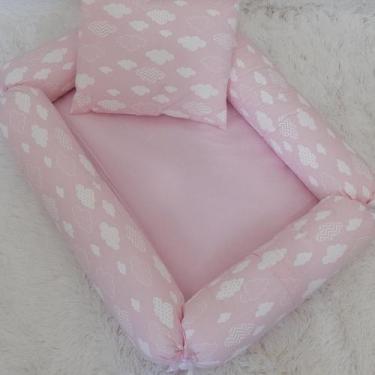 Imagem de Ninho Redutor de Berço para Bebê Menina com Zíper + Almofadinha 2 peça