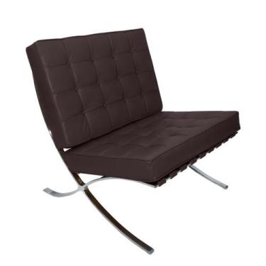 Imagem de Poltrona Barcelona Base Inox Material Sintético  - Decorato Móveis,  C