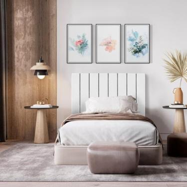 Imagem de Cabeceira Estofada Suspensa Palito para Cama de Solteiro 90 cm - Para 