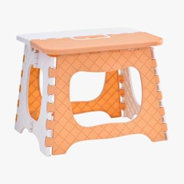 Imagem de Banquinho Infantil Dobrável Com Alça Laranja - Wincy