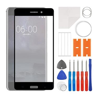 Imagem de SWARK Substituição da lente do painel externo de vidro frontal + OCA compatível com Nokia 6 TA-1021, TA-1033, TA-1000, TA-1003, TA-1025, TA-1039 (sem tela LCD e digitalizador de toque) com kit de