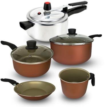 Imagem de Jogo De Panela Marcolar 5 Peças Plus, Cereja