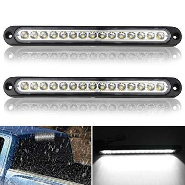 Imagem de FABOOD F Luz de identificação de reboque de 25,4 cm com 15 LEDs, luz traseira de LED reversa, barra de luz traseira para caminhão, luzes marcadoras à prova d'água