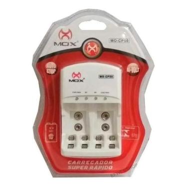 Imagem de Carregador De Pilhas E Bateria 9v Recarregavel Bivolt Automatico Sem P