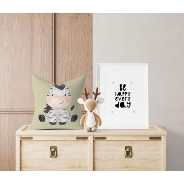 Imagem de Almofada com enchimento Infantil Zebra Verde Claro - Core Decore