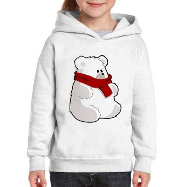 Imagem de Moletom Infantil Urso Polar - Foca na Moda, Branco, 8