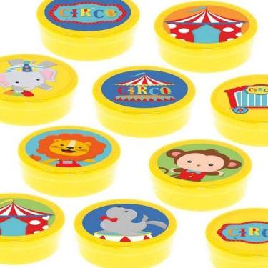 Imagem de Latinha Lembrancinha Festa Circo 2 - 8cm - 20 unidades - Amarelo -  Ri