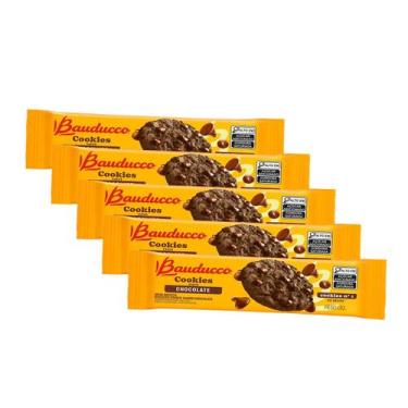 Imagem de Biscoito Cookies De Chocolate Bauducco Kit 5, Biscoito cookies de choc