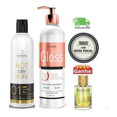 Imagem de Kit Borabella Shampo Limpeza E Cauterglos Brilho Intenso