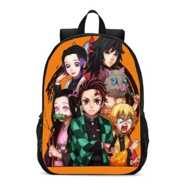 Imagem de Mochila Escolar Infanto Juvenil Anime Demon Slayer  Kimetsu No Yaiba N