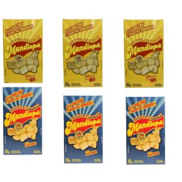Imagem de Mandiopã kit c/6 Natural e Queijo cx 80 Gramas cada Mandiopan o Legiti