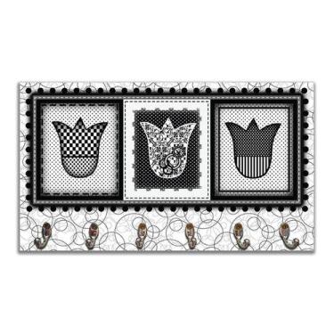 Imagem de Cabideiro de Parede Porta Colar Chaves Cintos Toalhas Tulipa - Formali