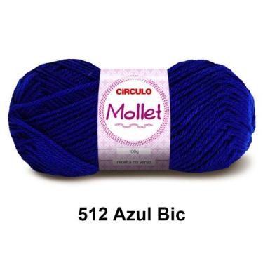 Imagem de Lã Fio Mollet Círculo 100g 200m Novelo - Tricô e Crochê 1/2, 512 - Azu