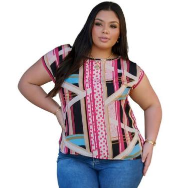 Imagem de Blusa social decote canoa aberturas laterais crepe georgette sem elast