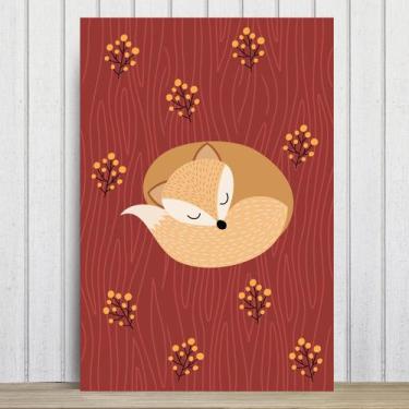 Imagem de Placa Decorativa MDF Infantil Raposinha 2 30x40cm - Quartinhos