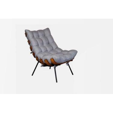 Imagem de Poltrona Costela Luxo Dora Bela, Cinza Linho 1005