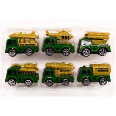 Imagem de Carrinhos Em Miniaturas Caminhões Militares exército Guerra - Jr