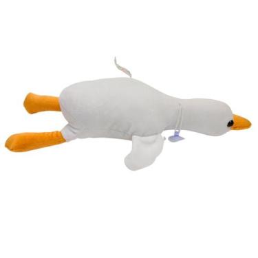 Imagem de Pato Marreco Ganso Branco Deitado Voando Macio Fofinho 37cm - AP Toys