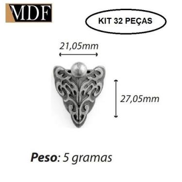 Imagem de Kit 32 Pezinho Arabesco com Bola 2,1 X 2,7cm Caixa e Bandeja Artesanat