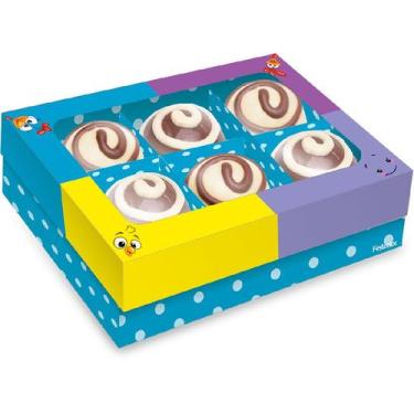 Imagem de Caixa 6 Bombons Retangular com Visor - Galinha Pintadinha - 1 unidade 