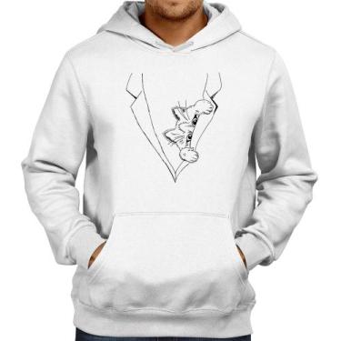 Imagem de Moletom Gato no terno - Foca na Moda, Branco, GG