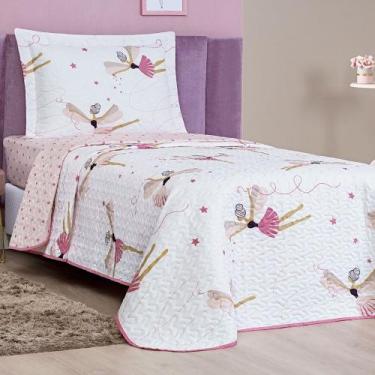 Imagem de Colcha Infantil SOLTEIRO 2 pç Dupla Face Matelado Estampado - SAFIRA E