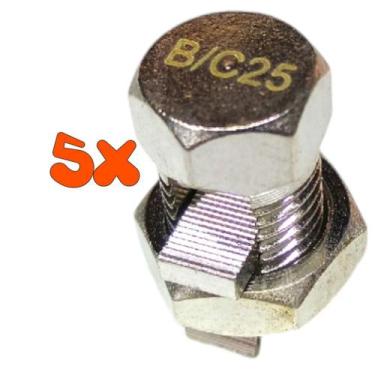 Imagem de Kit 5 Split Bolt Conector Parafuso Fendido 25mm para Emenda Cabos - 3M