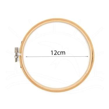 Imagem de Bastidor de Bambu com Regulador Círculo, No 5 - 12,7CM