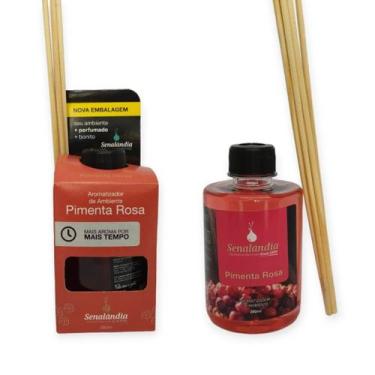 Imagem de 1 Aromatizante Ambiente Pimenta Rosa 280ml Difusor Palito Casa Ar Chei