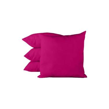 Imagem de Almofadas Quadradas Decorativas Oxford Happy Line 40x40 Pacote com 4, 