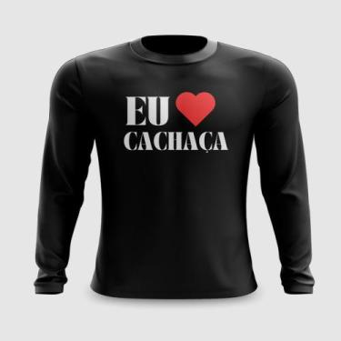 Imagem de Camiseta Manga Longa Eu Amo Cachaça Carnaval Meme - FABRIQUETA, GG