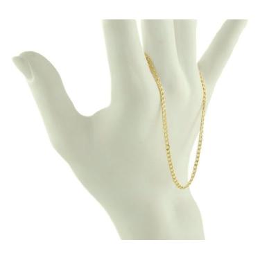 Imagem de Pulseira Feminina Ouro 18k 750 Grumet Maciça 18 Cm Novidad - JOIE JOIA