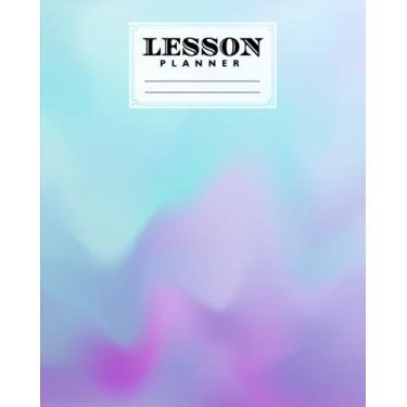 Imagem de Lesson Planner: A Well Planned Year for Your Elementary, Middle School, Jr. High, or High School Student | 121 Pages, Size 8" x 10" | Rainbow Watercolor by Rose Wagner