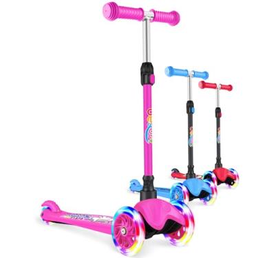 Imagem de BELEEV Scooter A1 Para Crianças De 2 A 6 Anos, Scooter De 3 Rodas Para Crianças, Meninas, Meninos, Rodas Iluminadas De Pu, 4 Alturas Ajustáveis, Inclinação Para Dirigir, Plataforma Antiderrapante, Sco