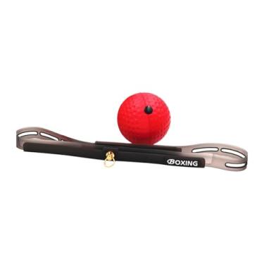 Imagem de Deevoka Bola de reflexo de boxe, bola de reflexo em corda com faixa de cabeça, bola de soco de reflexo para adultos, bola de reação para academia em casa, 20g Bola Vermelha