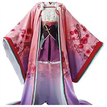 Imagem de Fate Grand Order Cosplay FGO Assassin Osakabehime Cosplay Fantasia Quimono Halloween Conjunto Completo, Tamanho:, M