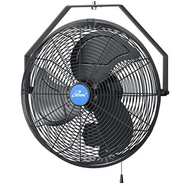 Imagem de iLIVING ILG8E18-15 Ventilador impermeável externo para montagem na parede, 45,7 cm, preto