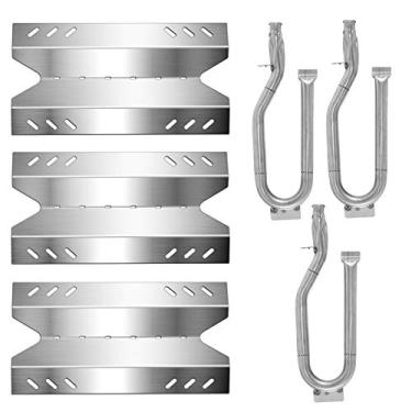 Imagem de Kalomo Stainless Steel Gas Grill Parts Heat Plate Shield Heat Tent Burner Cover, Grill Burner Pipe Tube Replacement Kit for Members Mark BQ05046-6, Outdoor Gourmet BQ05046-6A, Sams Club BQ06W03,3-Pack