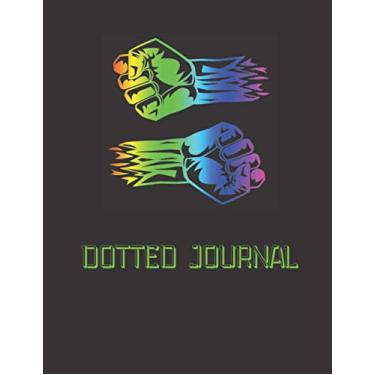 Imagem de DOTTED JOURNAL: Sketchbook A4 Large Dot Graph Notebook 300 Pages Diary for Writing or Drawing 8.5 x 11 Rainbow Fist
