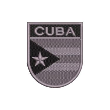 Imagem de BP0010E-002 Bandeira Cuba Patch Bordado 6,8×8,0cm (D- Arquivo Matriz para bordar em máquina eletrônica.)