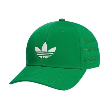 Imagem de adidas Originals Boné masculino Beacon Structured Precurve Snapback, Verde/branco, Tamanho nica