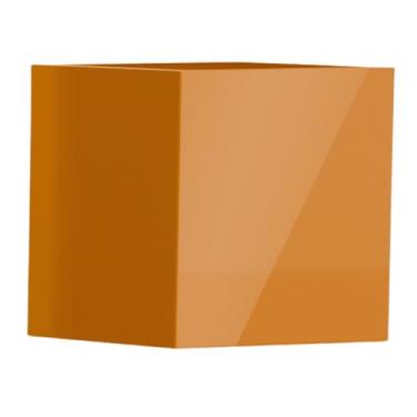 Imagem de Vaso Fibra De Vidro Quadrado Texas P 50cm Vietnamita Caixa Decoração (Cobre)