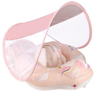 Imagem de HUIOP Boia inflável para bebês, boia para natação para bebês, boia fofa para piscina, brinquedos de piscina para 6 a 24 meses, bebês, meninos, meninas, treinador de natação, boia com mini bomba de ar