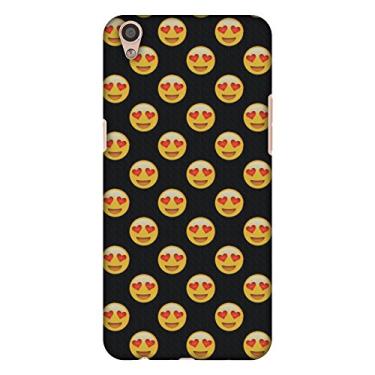 Imagem de AMZER Capa traseira de capa rígida impressa feita à mão com design fino para Oppo F1 Plus - Emoji Love
