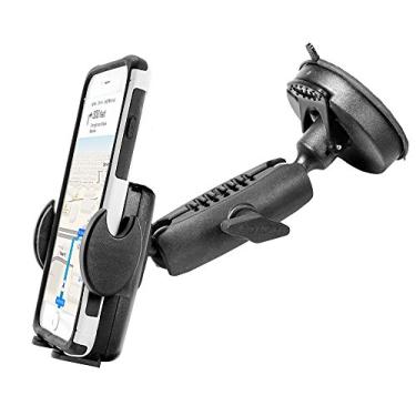 Imagem de Arkon Suporte de telefone com ventosa para para-brisa para iPhone X 8 7 6S Plus iPhone 8 7 6S Galaxy S7 S6 Note 8 5 Preto varejo