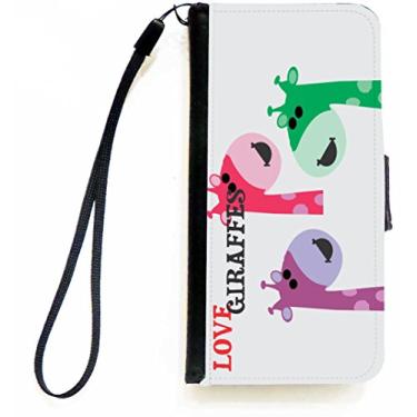 Imagem de Rikki Knight Capa carteira flip Love Girafes com aba magnética para Apple iPhone 5c